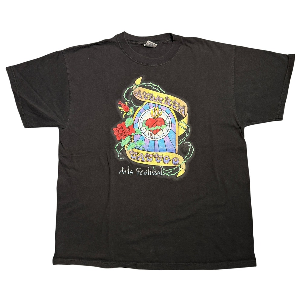 Vintage Atlanta Tattoo Arts Festival T-Shirt Delta Magnum Weight Black XL